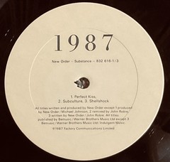 New Order – Substance – 1987 – Original Pressing – Canada.