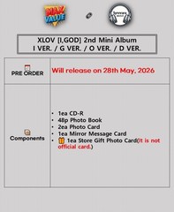 XLOV [I,GOD] 2nd Mini Album CD+Photo Book+2 Card+Mirror Message+GIFT OFFICIAL