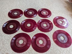 Lot of 10 RCA Victory Red Seal Records Red Vinyl 45 rpm for Crafts, Decoration