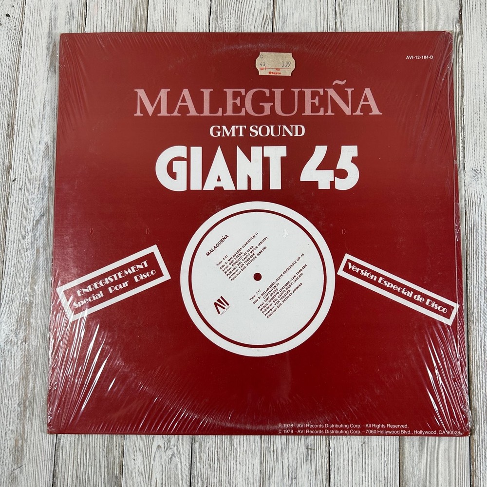 GMT Sound – Malagueña Record 1978 AVI Records Disco 45 RPM