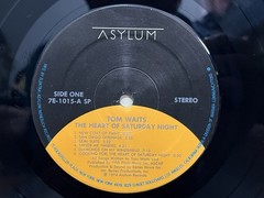 Tom Waits “The Heart Of Saturday Night” LP Vinyl Record Asylum Records 7E-1015