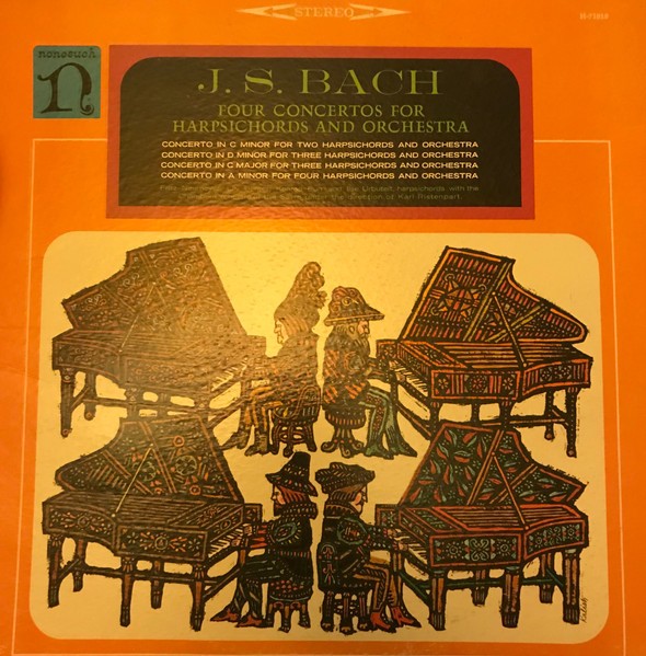 Johann Sebastian Bach, Four Concertos For Harpsichords And Orchestra, (LP, Album