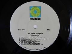 The Tony Rice Unit Manzanita Rounder 0092 US VINYL LP