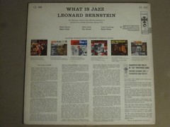 LEONARD BERNSTEIN WHAT IS JAZZ? LP ORIG ’56 COLUMBIA CL 919 JAZZ SPOKEN WORD VG+