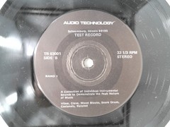 Test Record AUDIO TECHNOLOGY 33 1/3 RPM TR 03001 Schaumburg 60195 NM