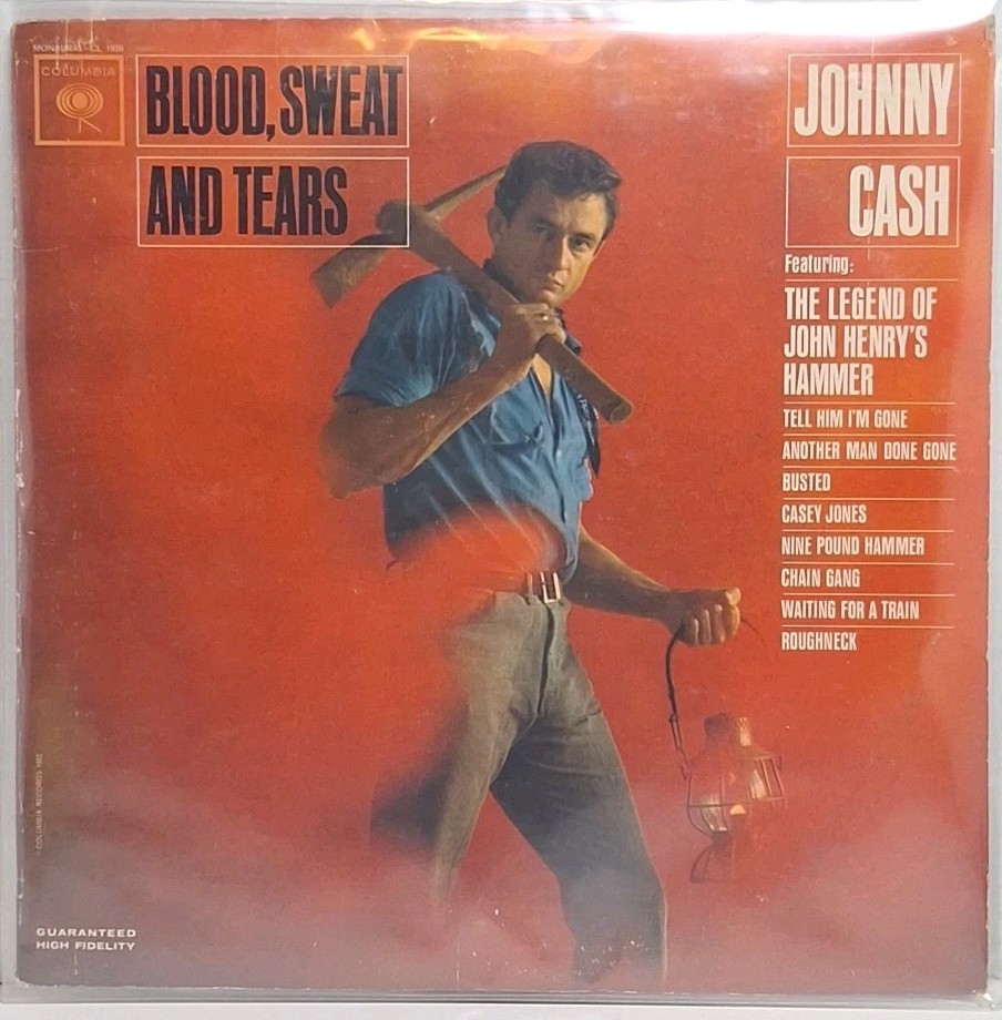 Johnny Cash Blood Sweat And Tears 1963 Vinyl Record Rare OOP Fast Shipping
