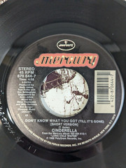 Cinderella: Don’t Know What You Got (Till It’s Gone) / Fire And Ice 7″ 45 VG++