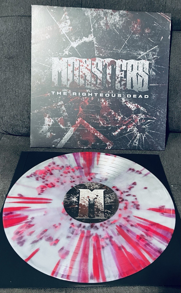 Monsters The Righteous Dead LP Colored Vinyl Record Clear/Red Cardboard Sleeve