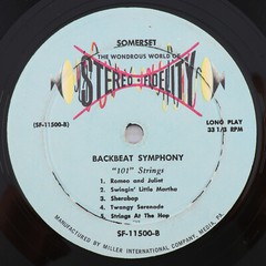 101 Strings Back Beat Symphony – 1961 Mono 12″ LP Vinyl Record Somerset SF11500