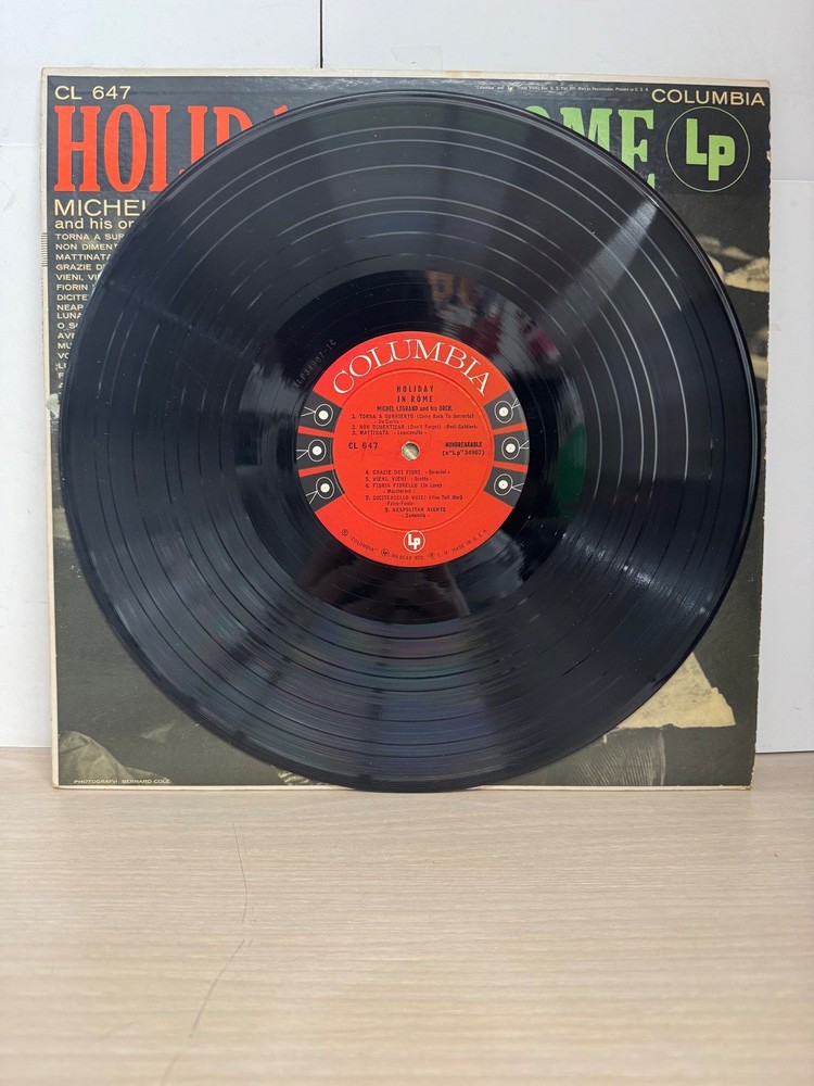 Michel Legrand – Holiday in Rome LP Record 1954 Columbia Easy Listening 33 RPM