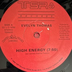 Evelyn Thomas High-Energy 12″ Single TSR Records TSR833 1984 Remix TESTED VG+
