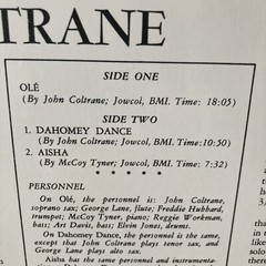 John Coltrane Olé LP-Vinyl New-Limited Edition Clear-Atlantic Records-Rhino
