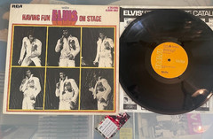 Elvis Presley Having Fun On Stage 1974 Orange Label Vinyl LP Dynaflex Shrink A1