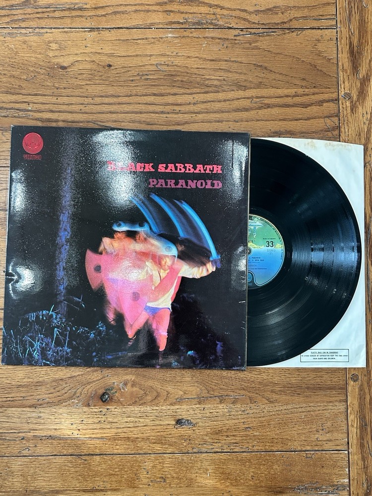 BLACK SABBATH Paranoid LP 1973 UK VERTIGO Rare Spaceship Label Laminated Sleeve