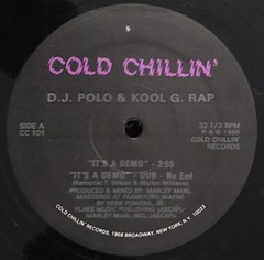 DJ POLO & KOOL G. RAP IT’S A DEMO 12″ Vinyl 33rpm Single COLD CHILLIN’ ’86 CC101