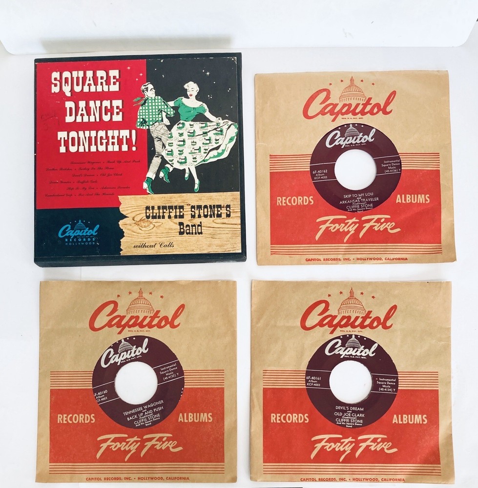 7″ 45 RPM – 3X Box Set, Cliffie Stone’s Band, Square Dance Tonight!, Capitol KCF