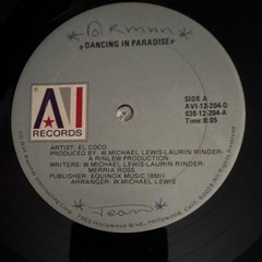 El Coco Dancing in Paradise 12″ Vinyl AVI Records 1978 Disco 45 RPM Giant 45