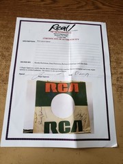 ALL 4 GUESS WHO band autographed 1970s vg- RCA SLEEVE 7″ SEE NOTES! EPPERSON COA