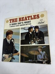 BEATLES: A HARD DAY’S NIGHT / I SHOULD HAVE KNOWN BETTER; 1964 Picture Sleeve 45