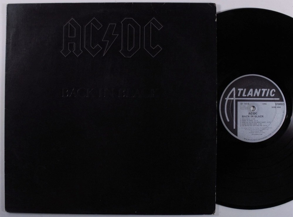 AC/DC BACK IN BLACK 1980s US Pressing Complete W/ OG Sleeve! Nice VG+ Vinyl LP