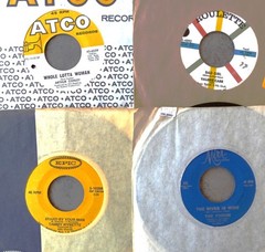LOT OF 52 VINTAGE 45 RPM RECORDS – LOT #72 -LOOK CLOSELY FOR RARE GEMS
