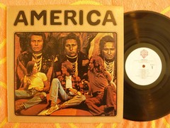 AMERICA Self Titled LP Warner Bros 1971/ca.1983 Reissue SOFT ROCK