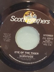 SURVIVOR 7″ 45 RPM “Eye if the Tiger” & “Take You On a Saturday” VG condition