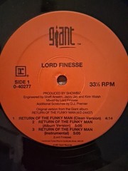 Lord Finesse 12″ Single LP Return Of The Funky Man Record VH+ Cover G+ Hip Hop