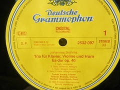 BRAHMS HORNTRIO KLARINETTENTRIO 1983 DEUTSCHE GRAMMOPHON VINYL LP 2532 097