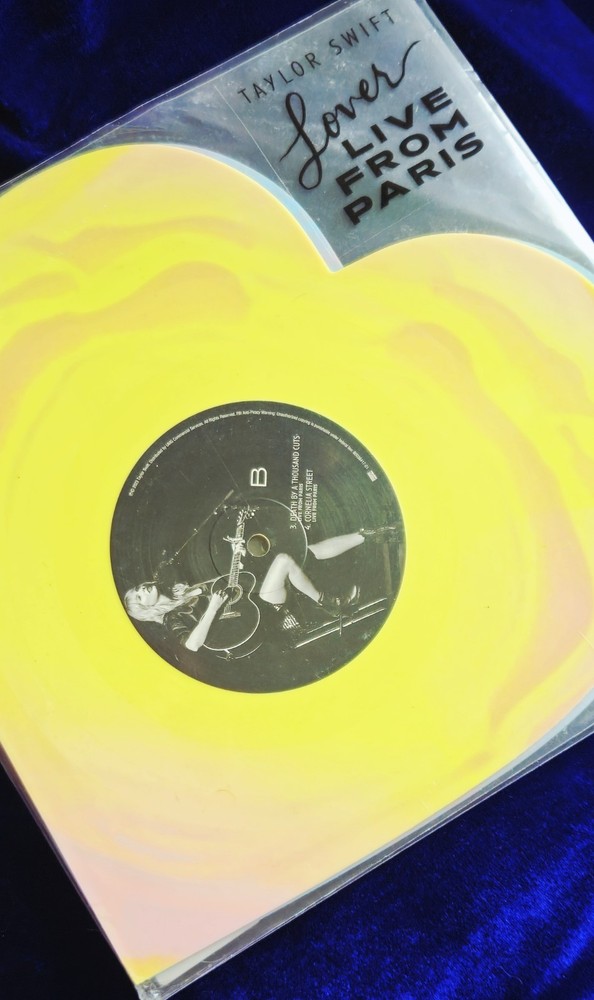 Taylor Swift Lover (Live From Paris) Heart-Shaped Colored Vinyl LP Record
