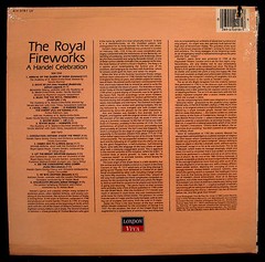 HANDEL-THE ROYAL FIREWORKS Fully Sealed Album-LONDON RECORDS #414018-1 LV
