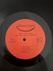 FIRST PRESS Truth and Janey No Rest for the Wicked LP Stereo MR 376