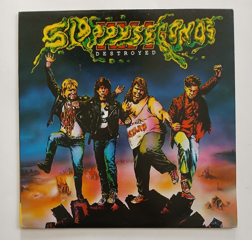 Sloppy Seconds Destroyed LP Toxic Shock Green Vinyl Punk Rock