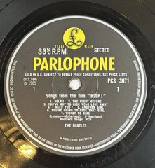 The Beatles Help! 1st UK Press Vinyl LP Stereo PCS 3071 Y/B -1/-1 VG+
