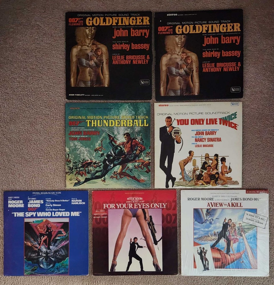 VINYL LOT = James Bond Score Soundtracks = John Barry Marvin Hamlish Bill Conti