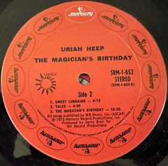 The Magician’s Birthday by Uriah Heep original 1972 release vinyl LP – SRM-1-652