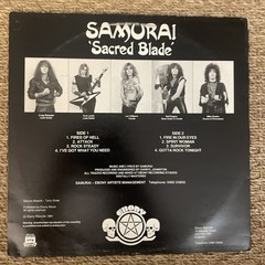 SAMURAI ~ SACRED BLADE 1984 UK EBONY LP NWOBHM FIRST PRESS RARE EXCELLENT