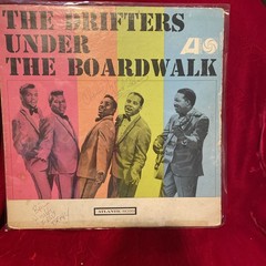 DRIFTERS Under The Boardwalk lp ATL 8099 1964-Stereo-F Vinyl-signed C Thomas