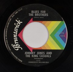 JOHNNY JONES & KING CASUALS: Blues For Brothers US Brunswick Soul Funk 45 HEAR
