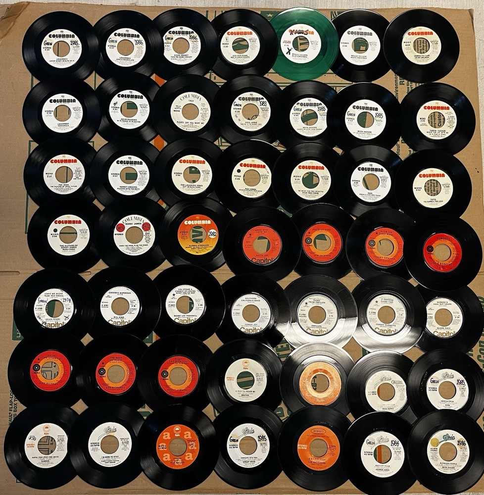 (200) 1970’s-80’s Era Promo 45’s Radio Station DJ Copies- ROCK- POP- NEW WAVE