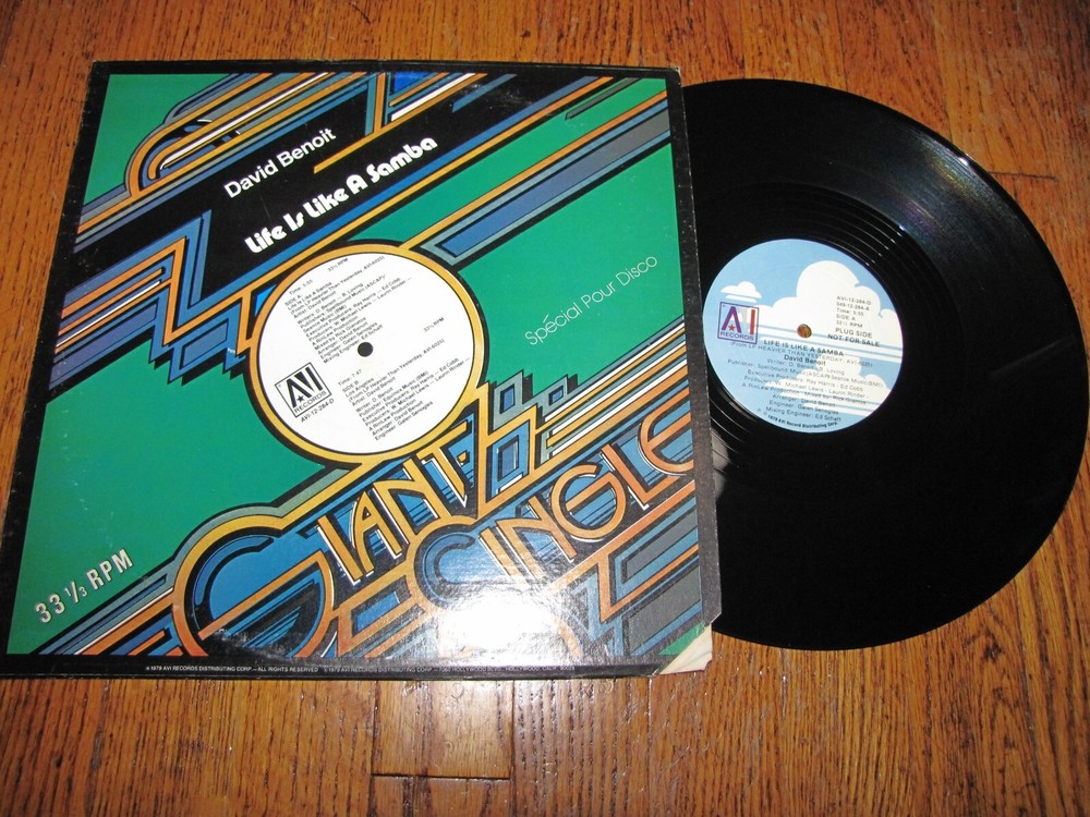 DAVID BENOIT – LIFE IS LIKE A SAMBA/LOS ANGELAS – AVI PROMO 12″ SINGLE