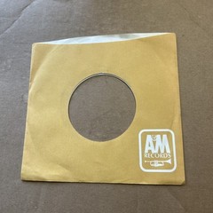 1 Company Sleeve Only Tan A&M Records Bugle Logo add ship .10 cents