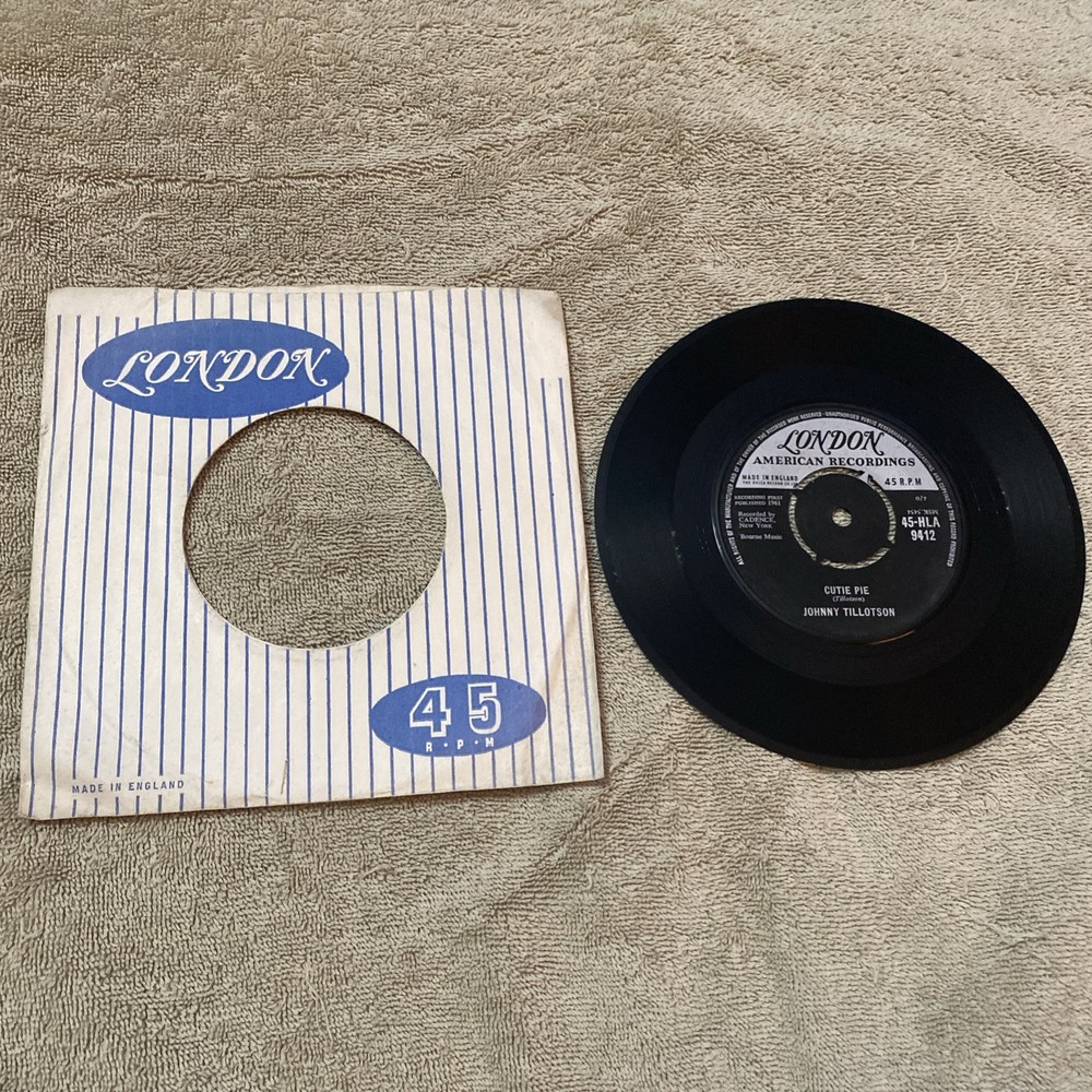 45 RECORD – JOHNNY TILLOTSON – WITHOUT YOU – CUTIE PIE 45 7” UK IMPORT VG+