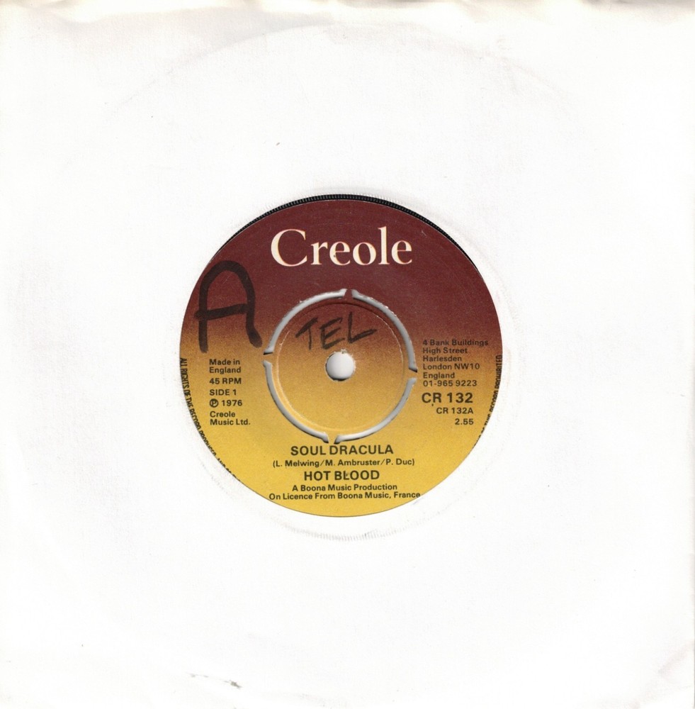 Hot Blood – Soul Dracula (Creole 1976) 7″ Single