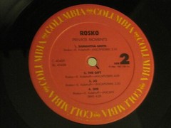 ROSKO PRIVATE MOMENTS LP ORIG ’87 COLUMBIA FC-40458 JAZZ SPOKEN WORD VG SHRINK!