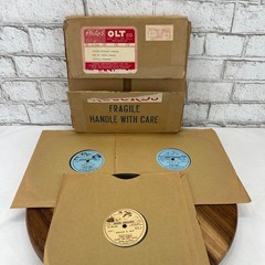 VTG 1951 Philip S. OLT Duck & Goose Calling 10 inch 78 RPM Shellac Records Lot 3
