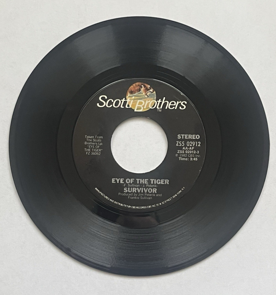 Survivor Eye Of The Tiger/Take You On A Saturday ZS5 02912 1982 Vinyl 7″ 45 VG