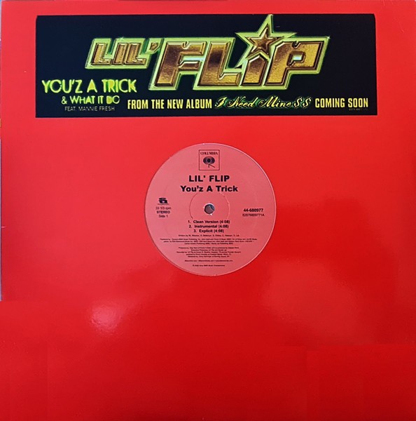 LIL’ FLIP You’z A Trick 2006 US 12″ Single ORIG 2000s Columbia 44-680977 VG/VG