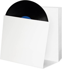 20ct 12-Inch LP Vinyl Record Jackets – 350gsm White Cardboard Covers, Blank Albu