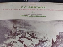 J.C. ARRIAGA NM Symphony in D Nonetto-Overture Arambarri Madrid Columbia ML-5464